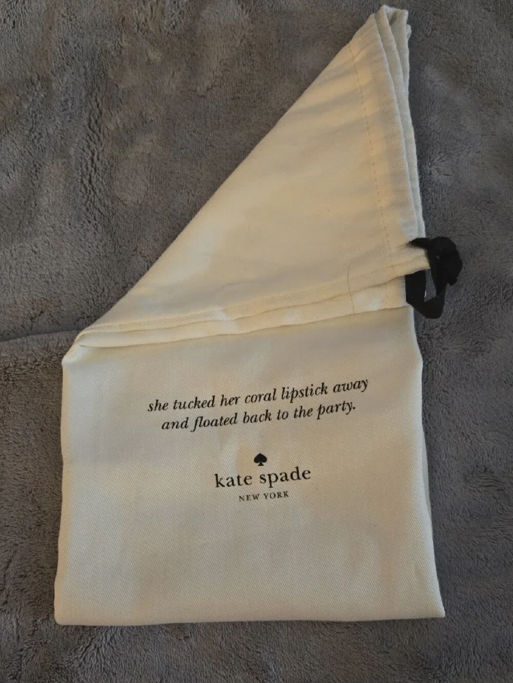 kate spade White Dust Bag with Printed Logo